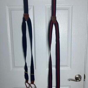 Vintage Cas W Germany Men’s Suspenders Lot of 2 Adjustable Red Blue